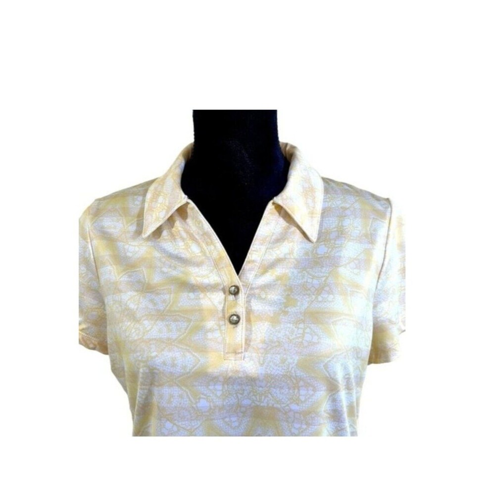 Chico's Zenergy Golf Polo Size 1 (8) Medium Striped - Picture 8 of 15